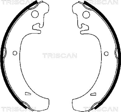 Triscan 8100 70442 - Комплект тормозных колодок, барабанные autosila-amz.com