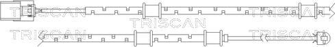 Triscan 8115 10015 - Сигнализатор, износ тормозных колодок autosila-amz.com