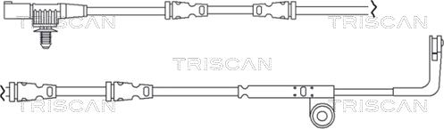 Triscan 8115 17008 - Сигнализатор, износ тормозных колодок autosila-amz.com