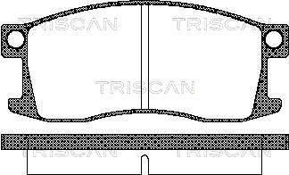 Triscan 8110 40054 - Тормозные колодки, дисковые, комплект autosila-amz.com