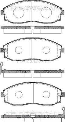 Triscan 8110 43008 - Тормозные колодки, дисковые, комплект autosila-amz.com