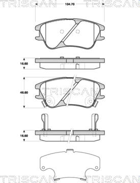 Triscan 8110 43035 - Тормозные колодки, дисковые, комплект autosila-amz.com