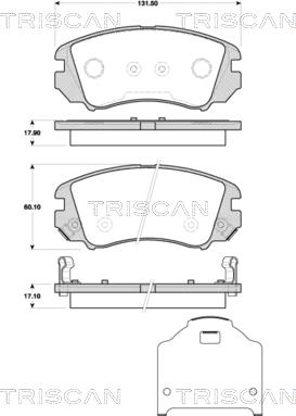 Triscan 8110 43036 - Тормозные колодки, дисковые, комплект autosila-amz.com