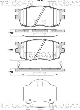 Triscan 8110 43031 - Тормозные колодки, дисковые, комплект autosila-amz.com