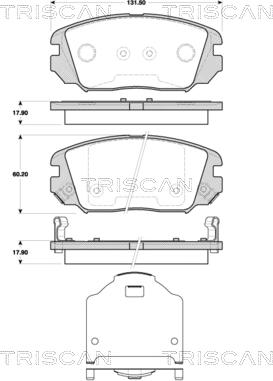 Triscan 8110 43033 - Тормозные колодки, дисковые, комплект autosila-amz.com