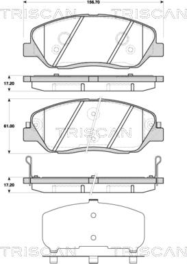 Triscan 8110 43029 - Тормозные колодки, дисковые, комплект autosila-amz.com