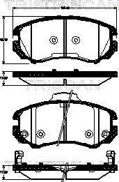 Triscan 8110 43027 - Тормозные колодки, дисковые, комплект autosila-amz.com