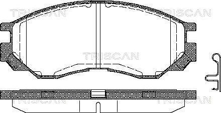 Triscan 8110 42009 - Тормозные колодки, дисковые, комплект autosila-amz.com