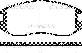 Triscan 8110 42001 - Тормозные колодки, дисковые, комплект autosila-amz.com
