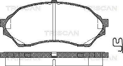 Triscan 8110 50001 - Тормозные колодки, дисковые, комплект autosila-amz.com