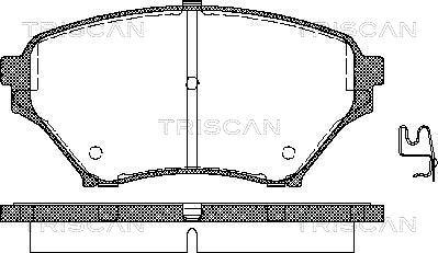 Triscan 8110 50019 - Тормозные колодки, дисковые, комплект autosila-amz.com