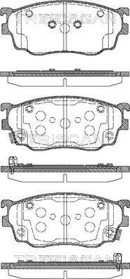 Triscan 8110 50011 - Тормозные колодки, дисковые, комплект autosila-amz.com