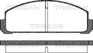 Triscan 8110 50038 - Тормозные колодки, дисковые, комплект autosila-amz.com