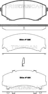 Triscan 8110 50022 - Тормозные колодки, дисковые, комплект autosila-amz.com