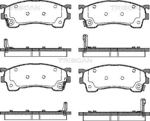 Triscan 8110 50183 - Тормозные колодки, дисковые, комплект autosila-amz.com