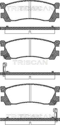 Triscan 8110 50896 - Тормозные колодки, дисковые, комплект autosila-amz.com