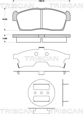 Triscan 8110 69015 - Тормозные колодки, дисковые, комплект autosila-amz.com