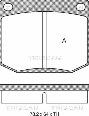 Triscan 8110 65604 - Тормозные колодки, дисковые, комплект autosila-amz.com