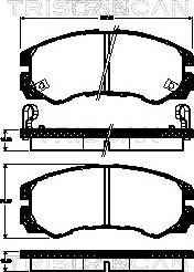 Triscan 8110 60001 - Тормозные колодки, дисковые, комплект autosila-amz.com