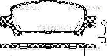 Triscan 8110 68174 - Тормозные колодки, дисковые, комплект autosila-amz.com