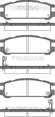 Triscan 8110 68171 - Тормозные колодки, дисковые, комплект autosila-amz.com