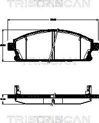 Triscan 8110 14044 - Тормозные колодки, дисковые, комплект autosila-amz.com