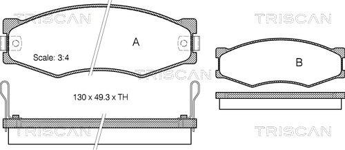 Triscan 8110 14103 - Тормозные колодки, дисковые, комплект autosila-amz.com