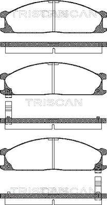 Triscan 0 986 TB2 123 - Тормозные колодки, дисковые, комплект autosila-amz.com