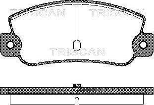 Triscan 8110 15993 - Тормозные колодки, дисковые, комплект autosila-amz.com