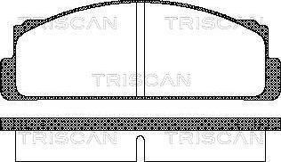 Triscan 8110 15504 - Тормозные колодки, дисковые, комплект autosila-amz.com