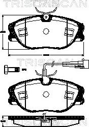 Triscan 8110 15042 - Тормозные колодки, дисковые, комплект autosila-amz.com