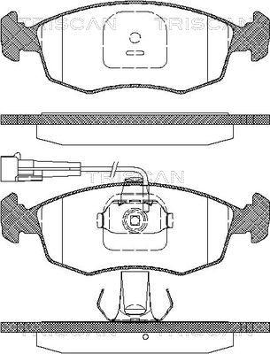 Triscan 1100-017212 - Тормозные колодки, дисковые, комплект autosila-amz.com