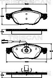 Triscan 8110 15039 - Тормозные колодки, дисковые, комплект autosila-amz.com