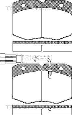 Triscan 8110 15034 - Тормозные колодки, дисковые, комплект autosila-amz.com