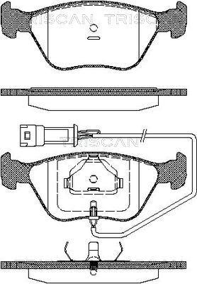 Triscan 8110 16004 - Тормозные колодки, дисковые, комплект autosila-amz.com