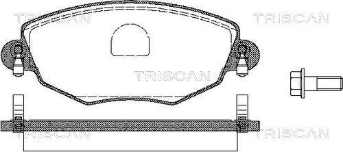 Triscan 8110 16005 - Тормозные колодки, дисковые, комплект autosila-amz.com