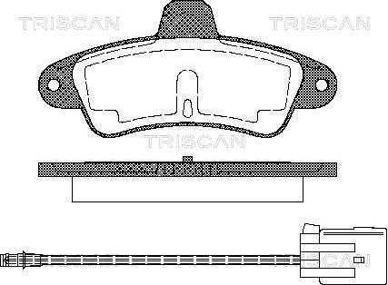 Triscan 8110 16162 - Тормозные колодки, дисковые, комплект autosila-amz.com