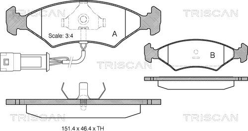 Triscan 8110 16801 - Тормозные колодки, дисковые, комплект autosila-amz.com