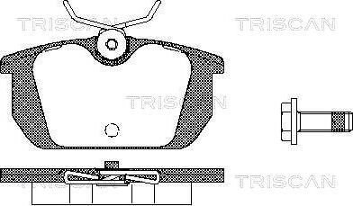Triscan 8110 10984 - Тормозные колодки, дисковые, комплект autosila-amz.com