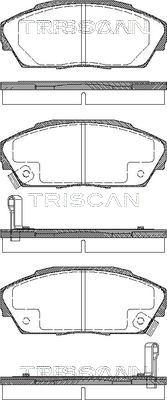 Triscan 8110 10974 - Тормозные колодки, дисковые, комплект autosila-amz.com
