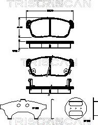 Triscan 8110 10552 - Тормозные колодки, дисковые, комплект autosila-amz.com