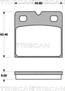 Triscan 8110 10569 - Комплект тормозных колодок, стояночный тормоз autosila-amz.com