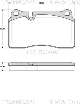 Triscan 8110 10561 - Тормозные колодки, дисковые, комплект autosila-amz.com