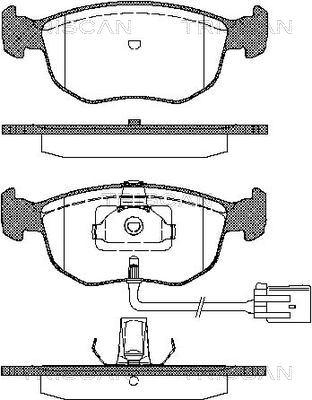 Triscan 8110 10504 - Тормозные колодки, дисковые, комплект autosila-amz.com