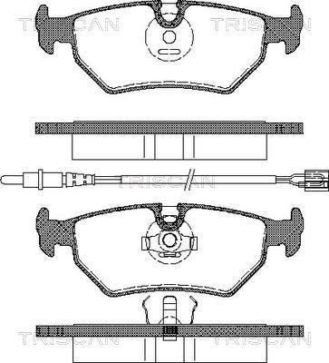 Triscan 8110 10500 - Тормозные колодки, дисковые, комплект autosila-amz.com