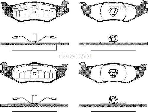 Triscan 8110 10519 - Тормозные колодки, дисковые, комплект autosila-amz.com