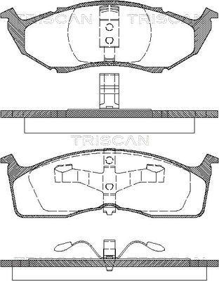 Triscan 8110 10513 - Тормозные колодки, дисковые, комплект autosila-amz.com