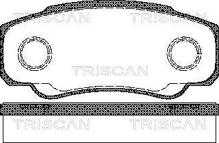 Triscan 8110 10533 - Тормозные колодки, дисковые, комплект autosila-amz.com
