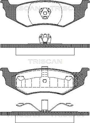 Triscan 8110 10520 - Тормозные колодки, дисковые, комплект autosila-amz.com
