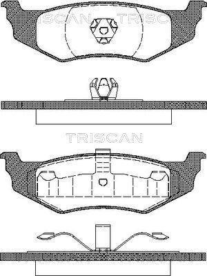 Triscan 8110 10521 - Тормозные колодки, дисковые, комплект autosila-amz.com